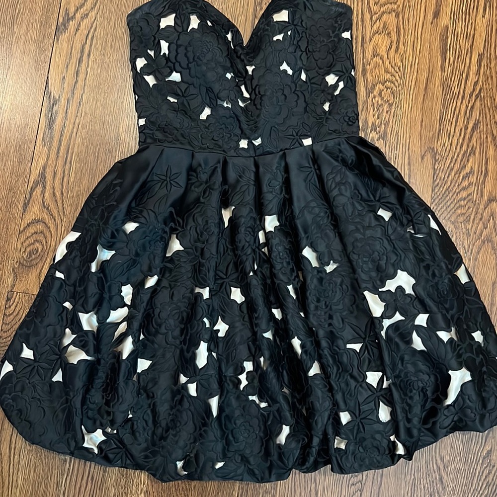 Flower Sweetheart Neck Strapless Dress